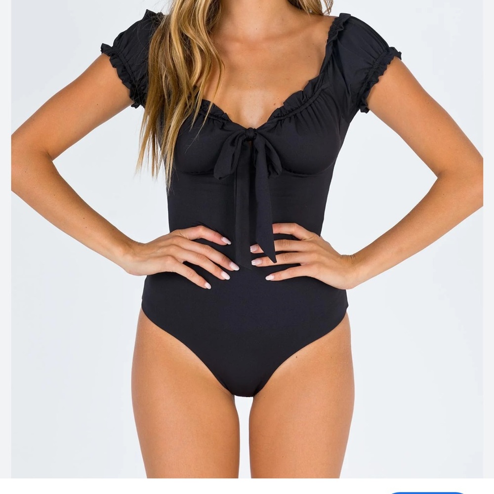 Princess Polly Black Medina Bodysuit